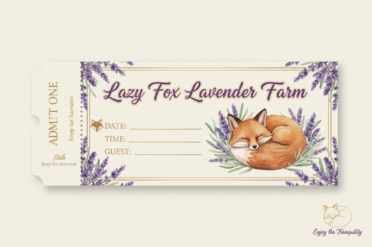 Admission Tickets for Lazy Fox Lavender Farm